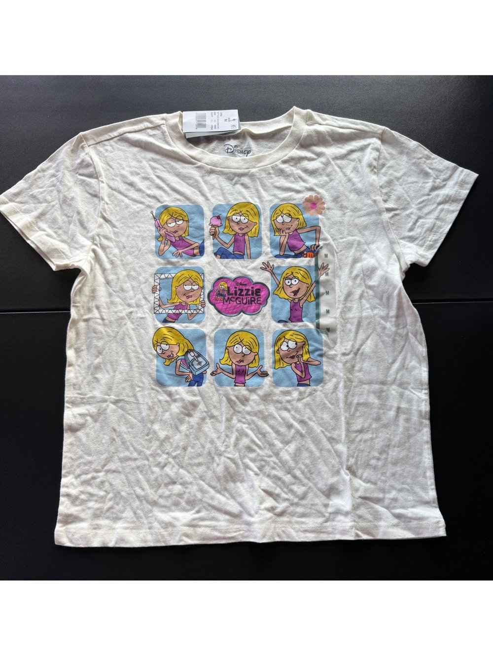 Disney Lizzie McGuire Women’s Medium Graphic T-Shirt Cream NWT Y2K 2000s